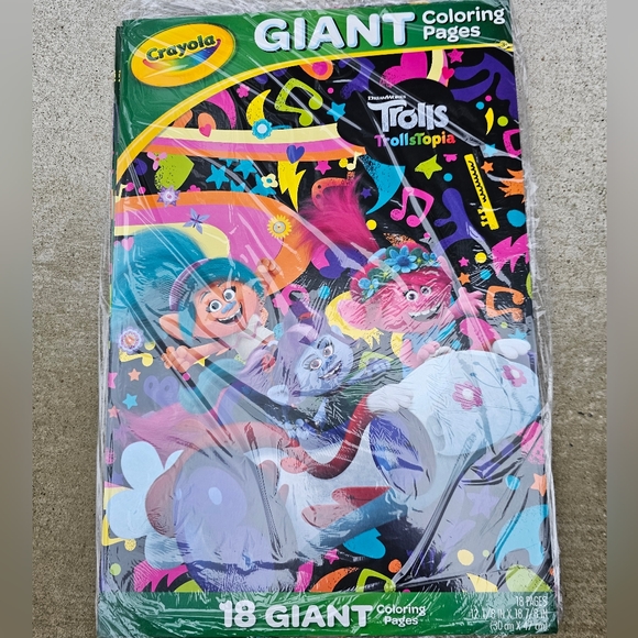 Crayola GIANT Trolls (2pk) Coloring NEW - Picture 6 of 6